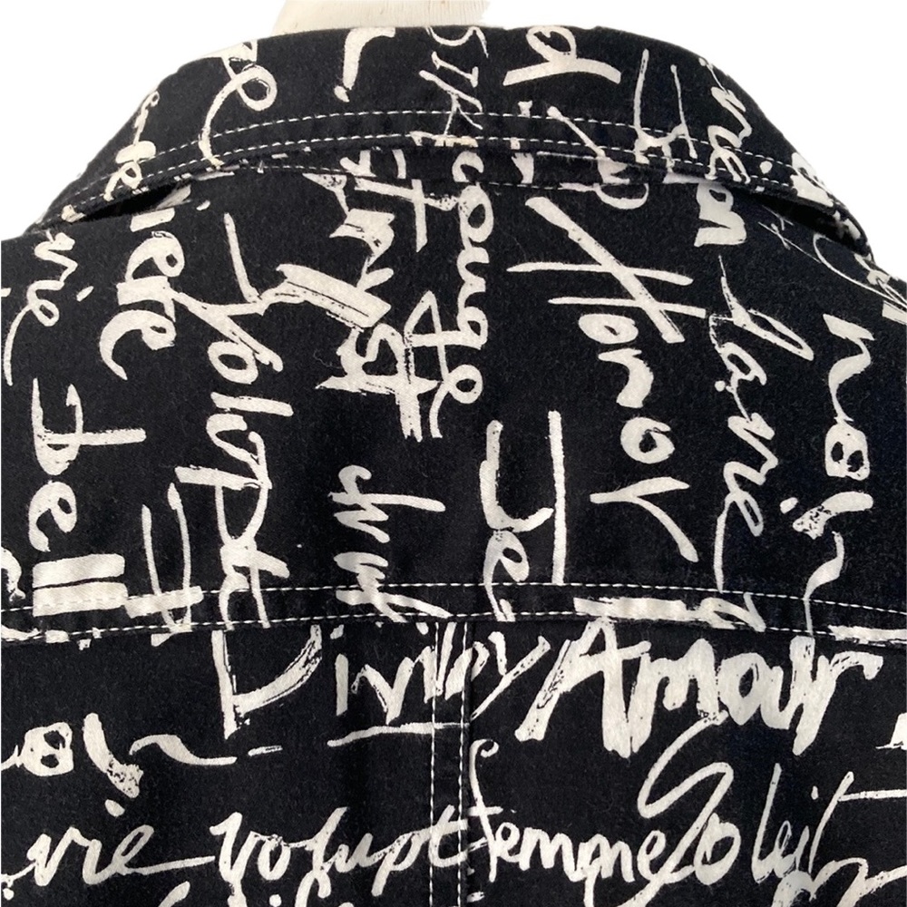 VINTAGE 90/Y2k graffiti print long sleeve pencil Dress - Picture 13 of 16